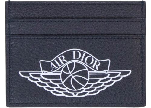 Dior X Jordan Wings Card Holder (4 Card Slot) Navy