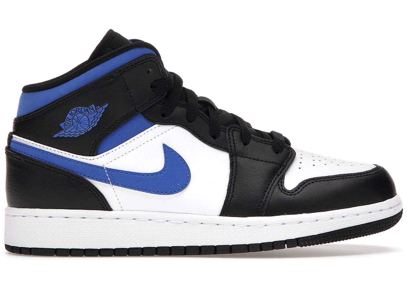 Jordan 1 Mid White Black Racer Blue (GS)