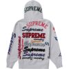 Supreme Multi Logo Hooded Sweatshirt Ash Grey