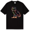 OVO Watercolour Owl Tee Black