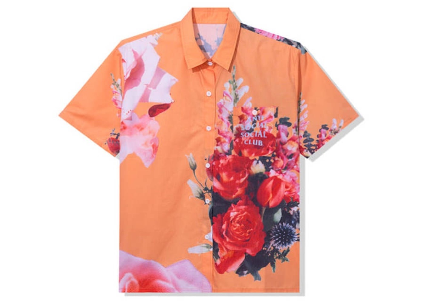 ASSC Summers Over Button Up Shirt Orange