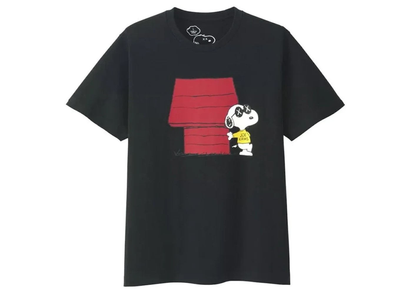 KAWS x Uniqlo x Peanuts Joe Kaws Doghouse Tee Black