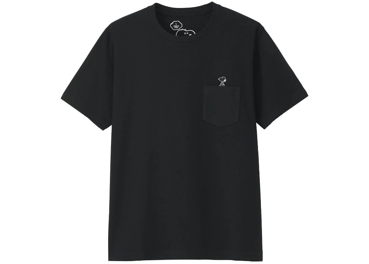 KAWS x Uniqlo x Peanuts Snoopy Pocket Tee Black